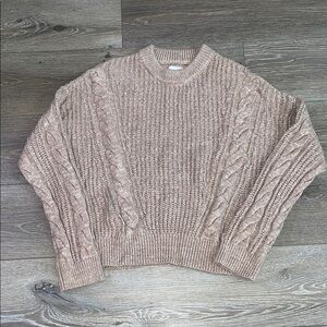 Abercrombie & Fitch Chunky Knit Sweater in Taupe